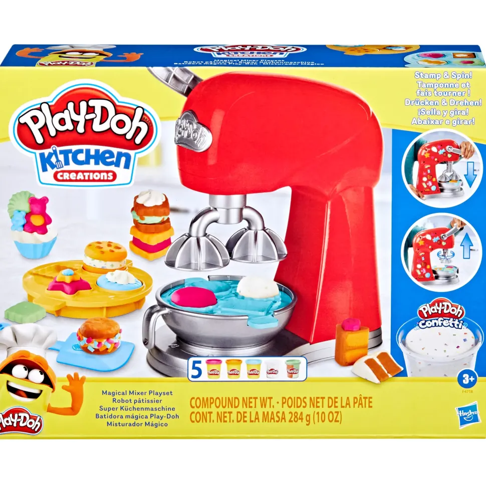 Play-Doh Kitchen Creations Il Magico Mixer, Impastatrice Giocattolo Con Finti Accessori Da Cucina
