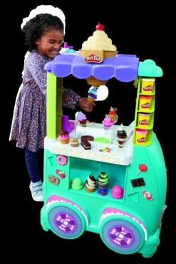Play-Doh, Kitchen Creations, Il Super Camioncino Dei Gelati Di Play-Doh, Playset Con Cucina Di Grandi Dimensioni Con Suoni Realistici, 27 Accessori, 12 Vasetti Di Pasta Da Modellare Atossica