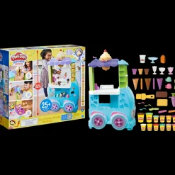 Play-Doh, Kitchen Creations, Il Super Camioncino Dei Gelati Di Play-Doh, Playset Con Cucina Di Grandi Dimensioni Con Suoni Realistici, 27 Accessori, 12 Vasetti Di Pasta Da Modellare Atossica