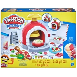 Play-Doh Kitchen Creations, La Pizzeria, Playset Con 6 Vasetti Di Pasta Modellabile E 8 Accessori