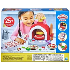 Play-Doh Kitchen Creations, La Pizzeria, Playset Con 6 Vasetti Di Pasta Modellabile E 8 Accessori