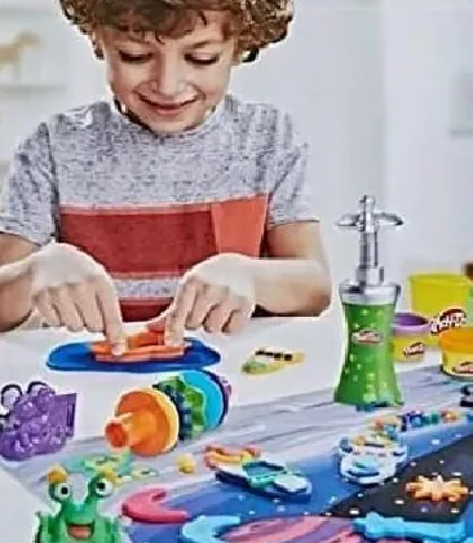 Play-Doh, Set Nello Spazio, Playset Con Tappetino Da Gioco, 10 Accessori Dello Spazio E 8 Colori