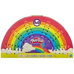 Play-Doh, Ultimate Rainbow 40, Confezione Da 7 Vasetti, Giocattoli Per Bambini E Bambine, Regalini Per Le Feste
