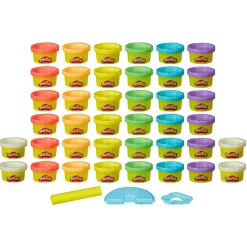 Play-Doh, Ultimate Rainbow 40, Confezione Da 7 Vasetti, Giocattoli Per Bambini E Bambine, Regalini Per Le Feste