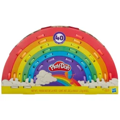 Play-Doh, Ultimate Rainbow 40, Confezione Da 7 Vasetti, Giocattoli Per Bambini E Bambine, Regalini Per Le Feste