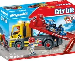 Playmobil 71429 Carro Attrezzi Con Go-Kart Per Bambini Dai 4 Anni