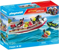 Playmobil 71464 Gommone Dei Pompieri E Acquascooter Per Bambini Dai 4 Anni
