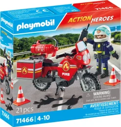 Playmobil 71466 Moto Dei Pompieri Per Bambini Dai 4 Anni