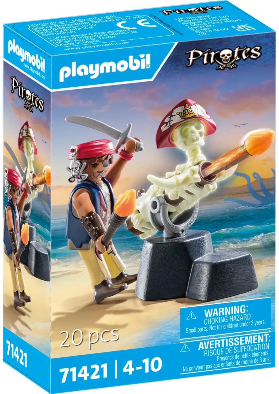 Playmobil 71420 Pirata Con Cannone Per Bambini Dai 4 Anni