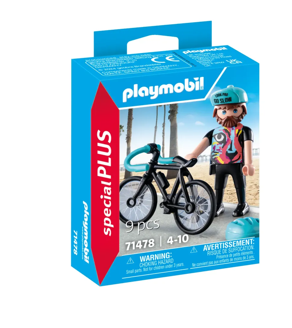Playmobil 71478 Special Plus Ciclista Su Strada Per Bambini Dai 4 Anni