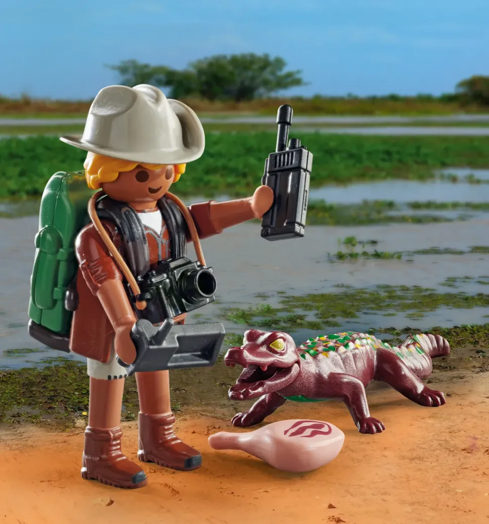 Playmobil 71168 Special Plus Ricercatore Con Alligatoreper Bambini Dai 4 Anni