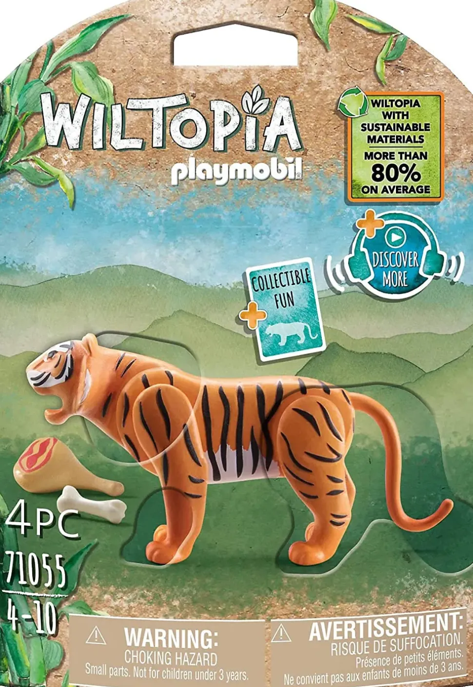 Playmobil- 71055 Tigre Wiltopia Fatto In Materiali Sostenibili