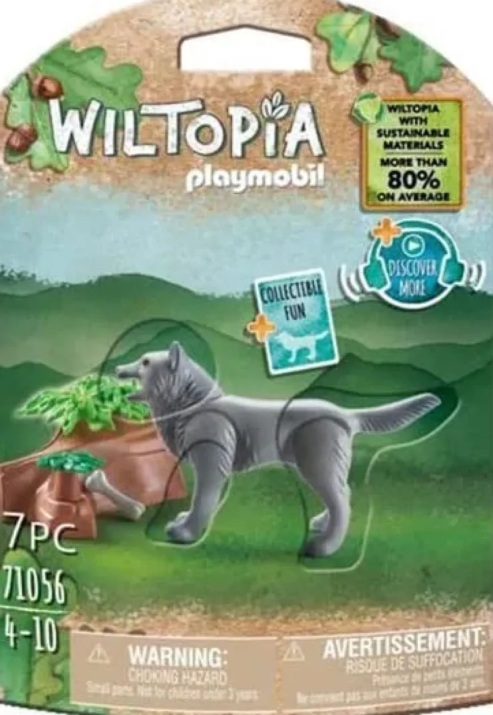 Playmobil- Animaux 71056 Lupo -Wiltopia Fatto In Materiali Sostenibili