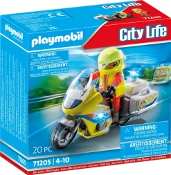 Playmobil City Life 71205 Soccorritore Con Moto Per Bambini Dai 4 Anni In Su