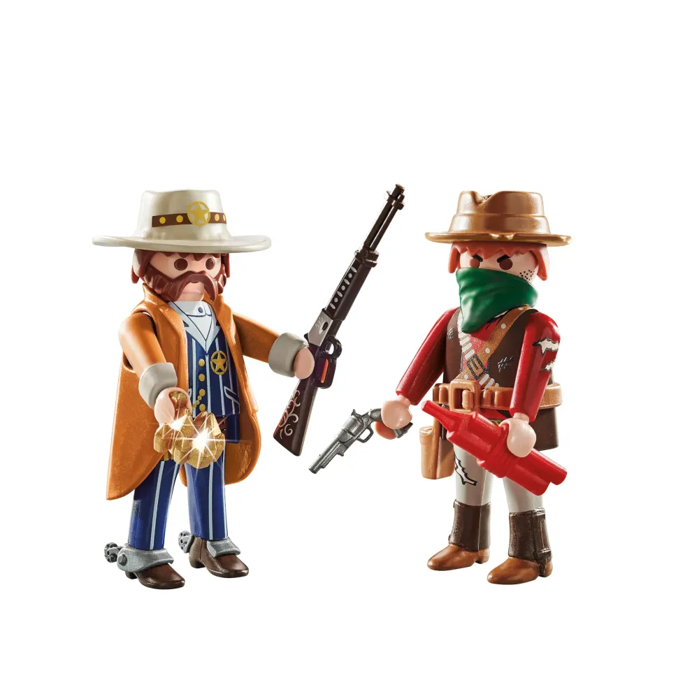 Playmobil Duo Pack 71508 Bandito E Sceriffo Per Bambini Dai 4 Anni