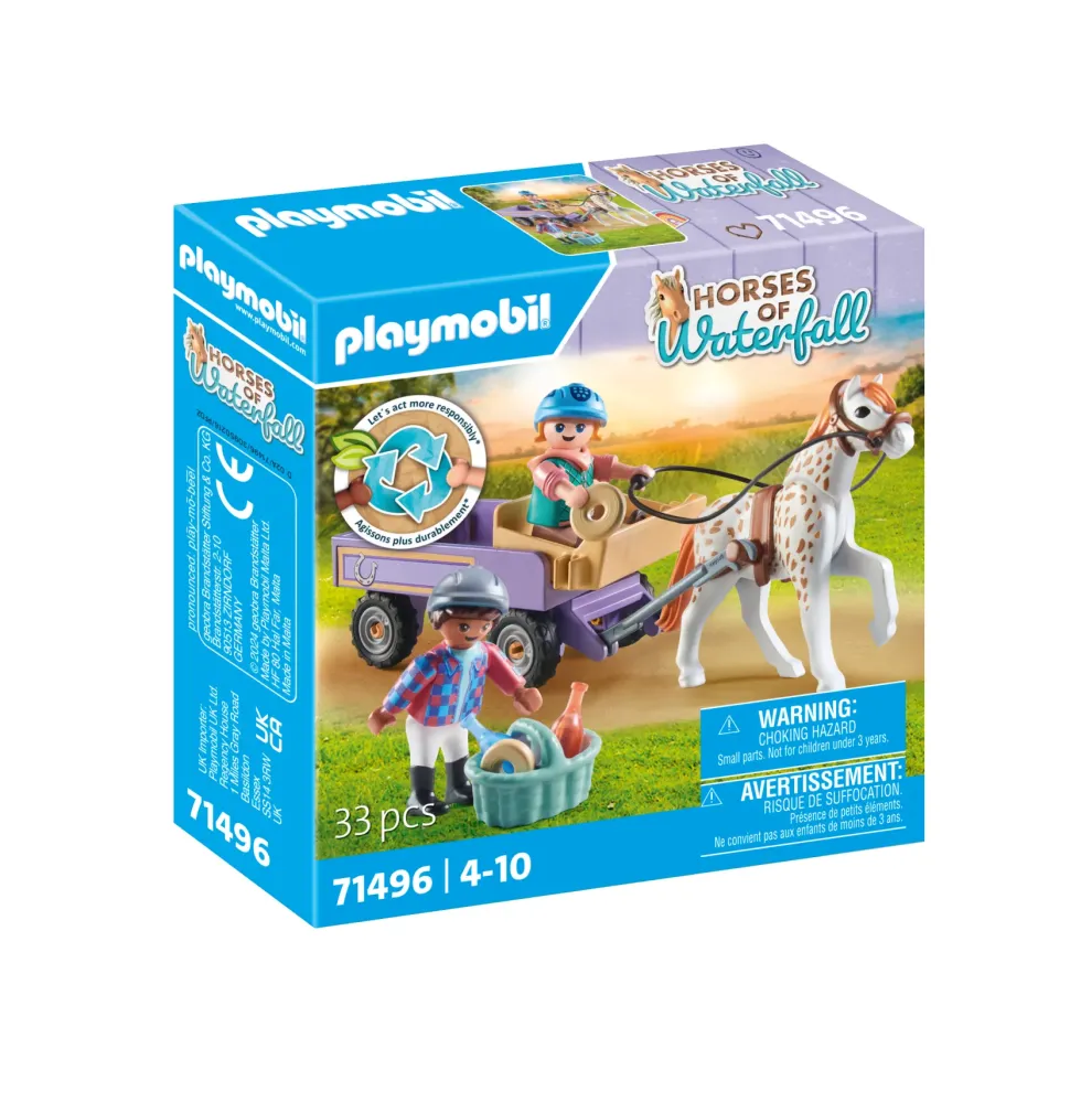 Playmobil Horse Of Waterfall 71496 Carrozza Con Pony Per Bambini Dai 4 Anni