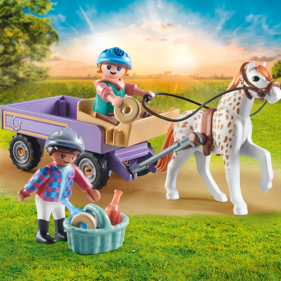Playmobil Horse Of Waterfall 71496 Carrozza Con Pony Per Bambini Dai 4 Anni