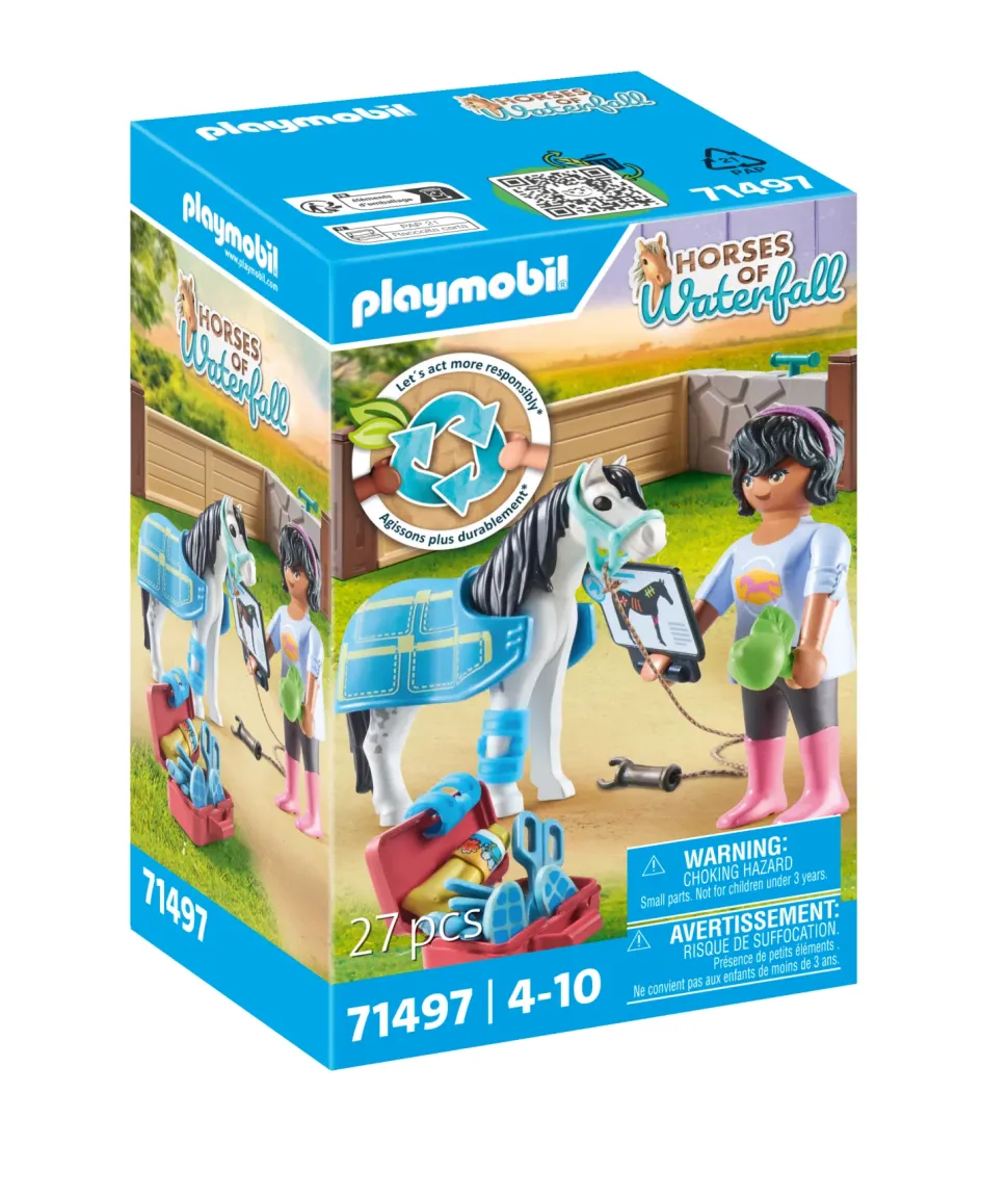 Playmobil Horse Of Waterfall 71497 Veterinaria Dei Cavalli Per Bambini Dai 4 Anni