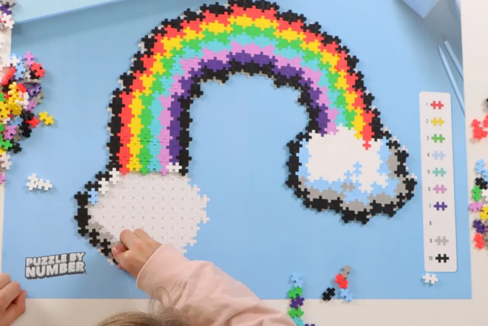 Plus-Plus Puzzle By Number Rainbow
