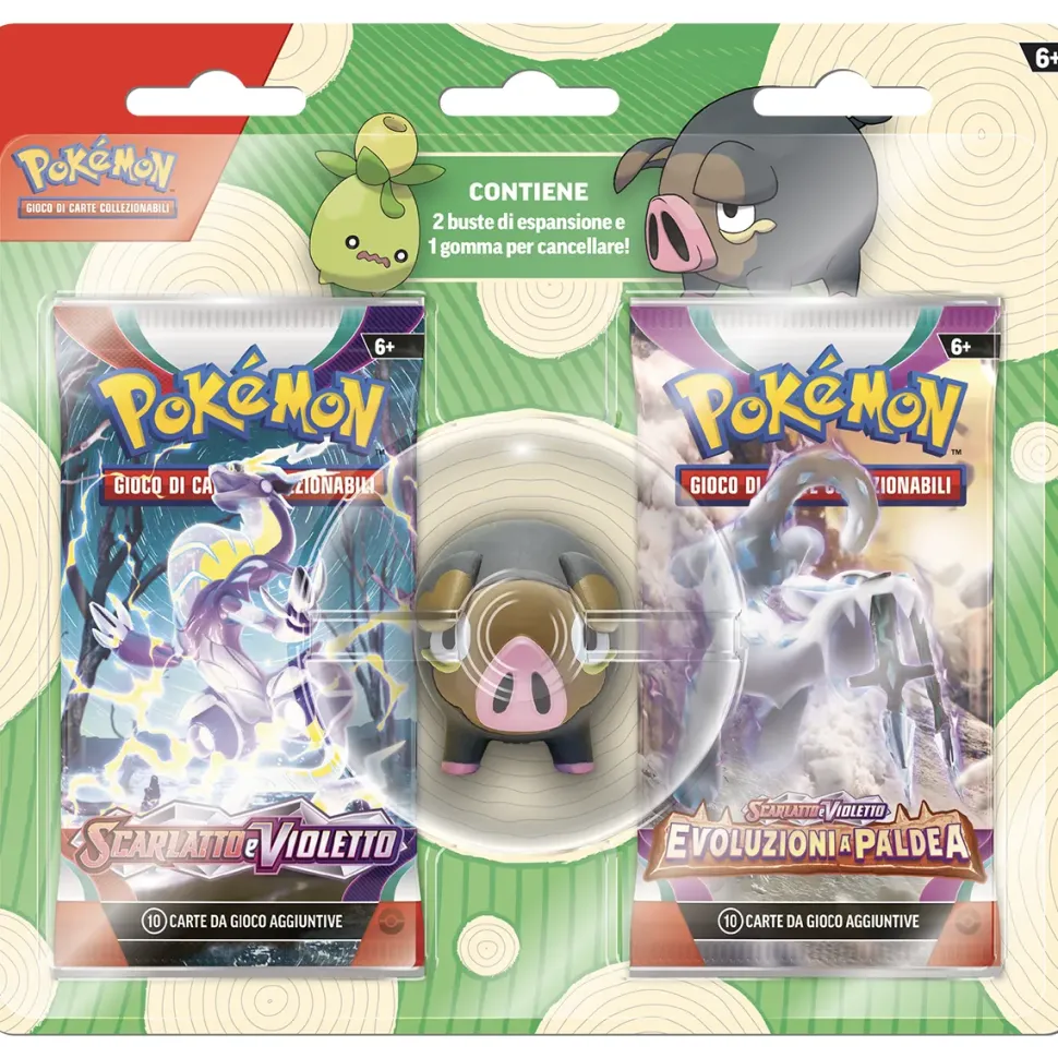 Pokemon Confezione Con Gomma Per Cancellare Ritorno A Scuola