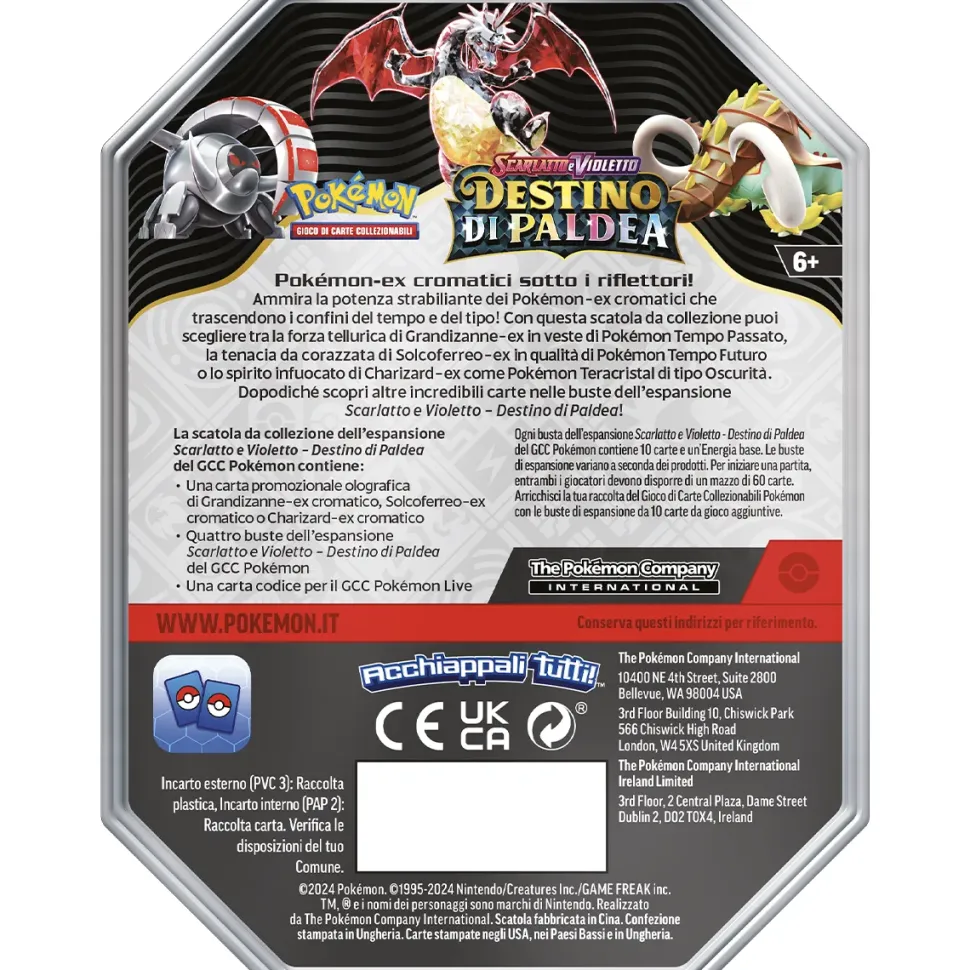 Pokemon Destino Di Paldea Tin Da Collezione Assortito