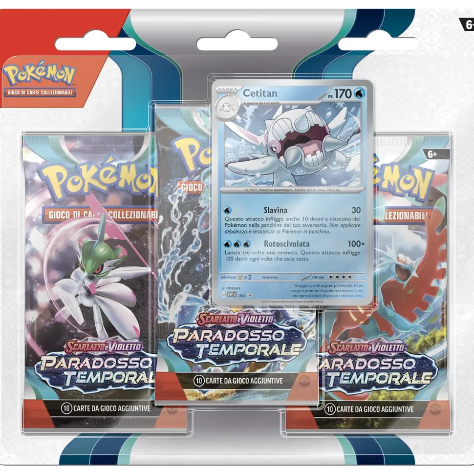 Pokemon Scarlatto E Violetto Paradosso Temporale-3 Pack Blister