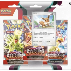 Pokemon Scarlatto E Violetto Sv3 Ossidiana Infuocata 3 Pack Blister