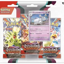 Pokemon Scarlatto E Violetto Sv3 Ossidiana Infuocata 3 Pack Blister