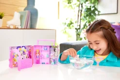 Polly Pocket Disco Dance Fashion Reveal, Playset Da Viaggio A Forma Di Stereo Portatile Con Bambola E Accessori Inclusi