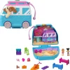 Polly Pocket Furgoncino Cucciolo Sole E Mare, Playset Da Viaggio Con Esterno Interattivo, 2 Micro Bambole E 12 Accessori Inclusi