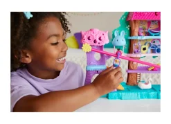 Polly Pocket Pollyville Casa Sull'Albero Dei Cuccioli, Playset A 5 Piani, 15+ Pezzi Gioco: 2 Bambole, Veicolo, 4 Animali E Accessori, Giocattolo Per Bambini 4+ Anni