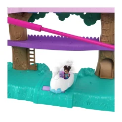 Polly Pocket Pollyville Casa Sull'Albero Dei Cuccioli, Playset A 5 Piani, 15+ Pezzi Gioco: 2 Bambole, Veicolo, 4 Animali E Accessori, Giocattolo Per Bambini 4+ Anni