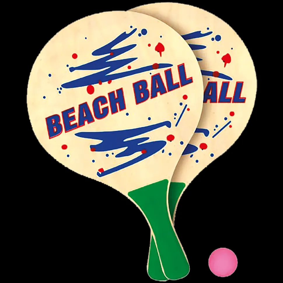 Racchette Da Spiaggia In Legno .