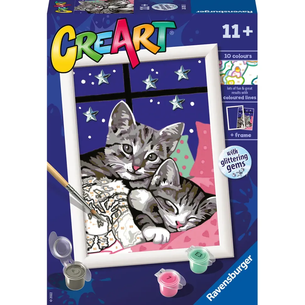Ravensburger Creart Per Bambini, Kit Per Dipingere Con I Numeri, 11+, Serie E, Dolci Gattini