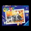 Ravensburger Creart Per Bambini, Kit Per Dipingere Con I Numeri, 9+, Serie E, Gattini In Autunno