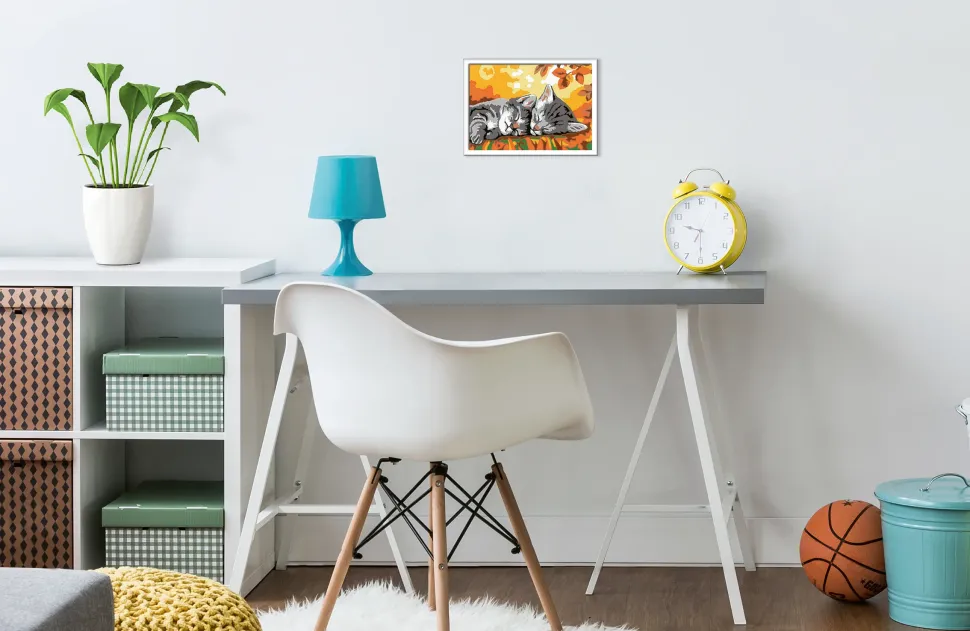 Ravensburger Creart Per Bambini, Kit Per Dipingere Con I Numeri, 9+, Serie E, Gattini In Autunno