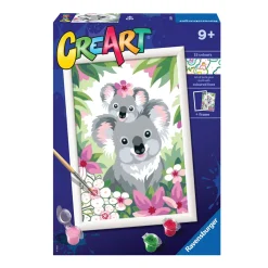 Ravensburger Creart Per Bambini, Kit Per Dipingere Con I Numeri, 9+, Serie D, Sweet Koala