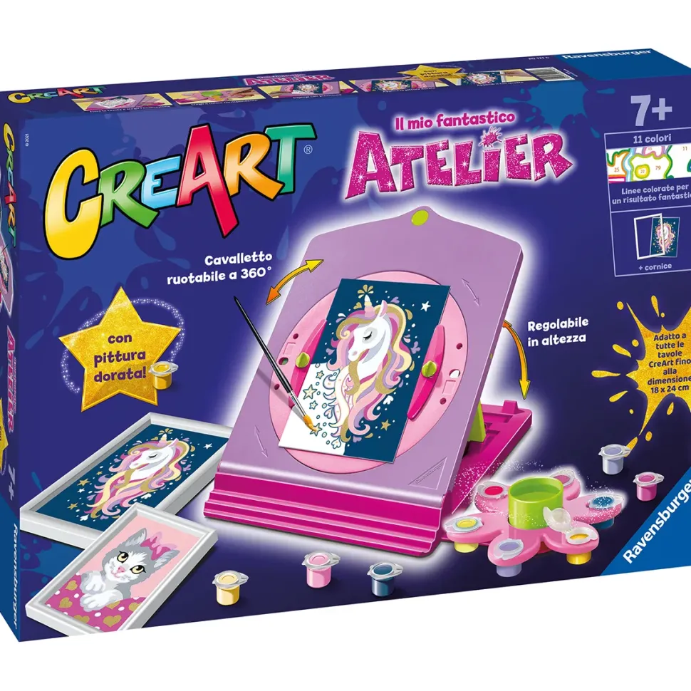 Ravensburger Creart Per Bambini, Kit Per Dipingere Con I Numeri, 7+, Atelier Unicorn