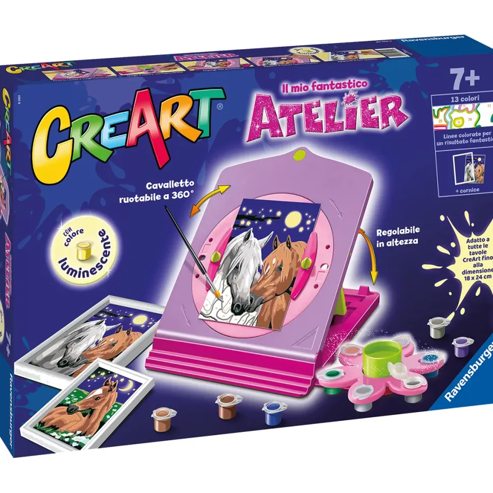 Ravensburger Creart Per Bambini, Kit Per Dipingere Con I Numeri, 7+, Atelier Cavalli