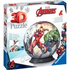 Ravensburger 3D Puzzle Avengers, Puzzle Ball, 72 Pezzi, 6+ Anni