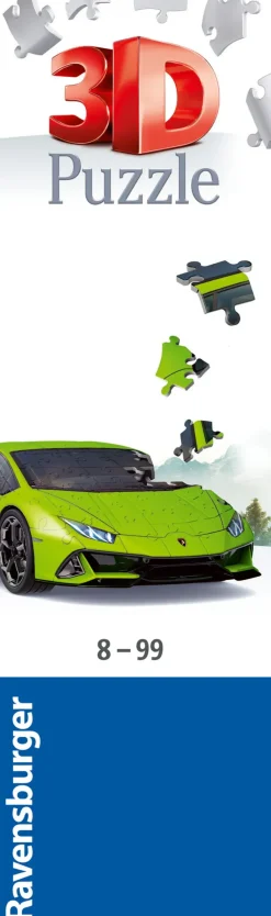 Ravensburger 3D Puzzle Lamborghini Huracan Evo Verde, 108 Pezzi, 8+ Anni