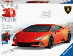 Ravensburger 3D Puzzle Lamborghini Huracan Evo Arancione, 108 Pezzi, 8+ Anni