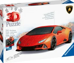 Ravensburger 3D Puzzle Lamborghini Huracan Evo Arancione, 108 Pezzi, 8+ Anni