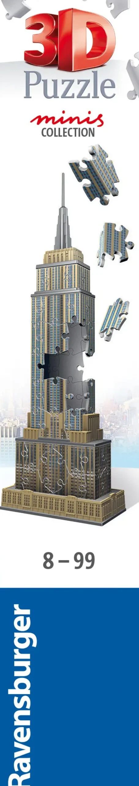 Ravensburger 3D Puzzle Mini Empire State Building, 54 Pezzi, 8 Anni