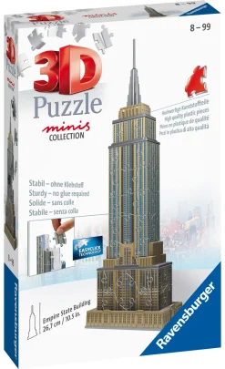 Ravensburger 3D Puzzle Mini Empire State Building, 54 Pezzi, 8 Anni