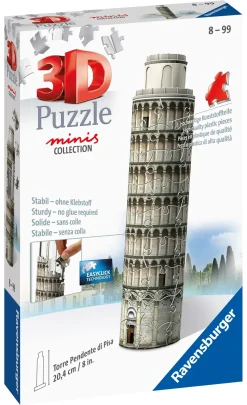 Ravensburger 3D Puzzle Mini Torre Di Pisa, 54 Pezzi, 8 Anni