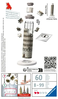 Ravensburger 3D Puzzle Mini Torre Di Pisa, 54 Pezzi, 8 Anni