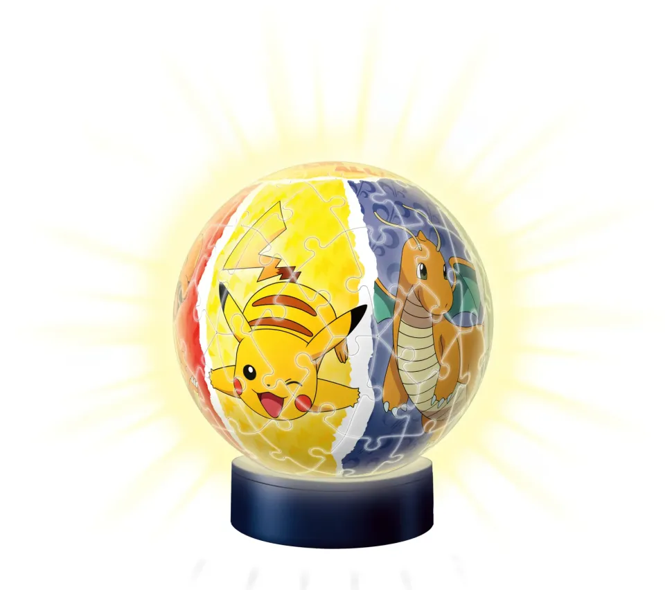 Ravensburger 3D Puzzle Nightlamp Pokemon, Night Lamp, 72 Pezzi, 6+ Anni