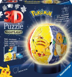 Ravensburger 3D Puzzle Nightlamp Pokemon, Night Lamp, 72 Pezzi, 6+ Anni