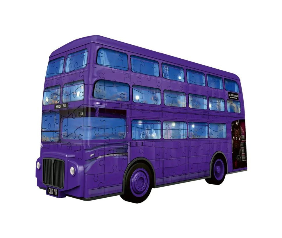 Ravensburger 3D Puzzle Nottetempo, Bus Harry Potter, 216 Pezzi, 8+ Anni